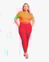 Calça Feminina Plus Size em Viscose com Bolso - Cereja Rosa - Hibisco-3bf159ef-c198-4117-8766-9622519866ae