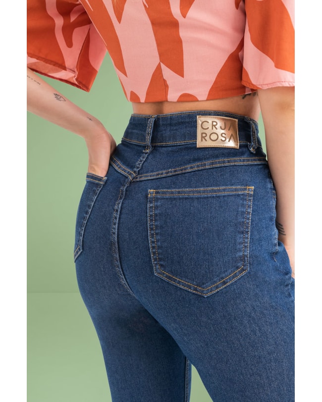 Calça Flare Jeans com Elastano Cereja Rosa-7e2ad5d2-3dae-4260-8264-953e2bc9412e