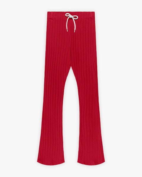 Calça Flare Juvenil Feminina Canelada - BaseD - Cherry Red