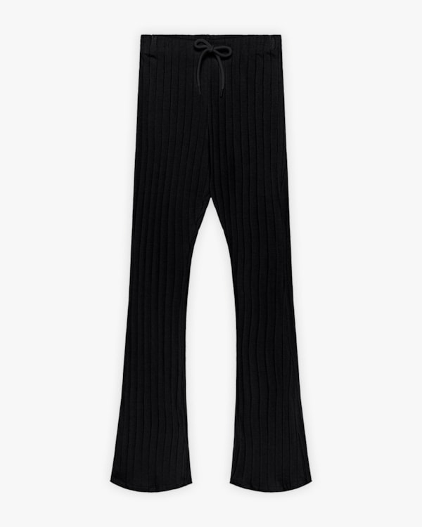 Calça Flare Juvenil Feminina Canelada - BaseD - Preto