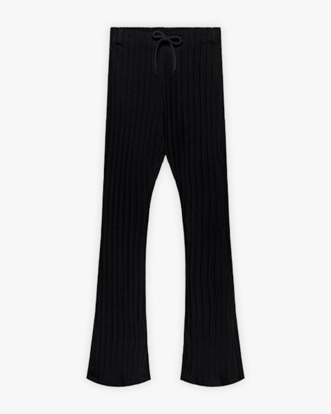 Calça Flare Juvenil Feminina Canelada - BaseD - Preto