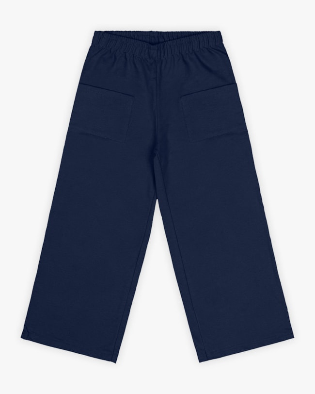 Calça Infantil Feminina Wide Leg em Moletinho- Kely Kety - Oxford-6784ebfb-eb39-484b-97cf-b6d0bfe9641a