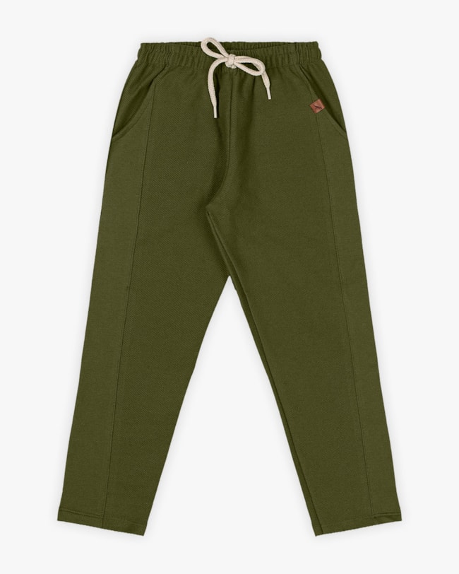 Calça Infantil Masculina em Moletinho Sarjado - ReiRex - Oliveira-d56f5c58-504c-4168-962e-edec155870ce