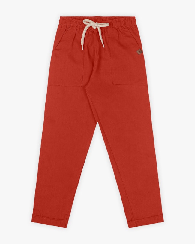 Calça Infantil Masculina em Viscose Linho - ReiRex - Cerâmica-52d53618-97e2-4c8e-b0fb-21e7f2efaeab