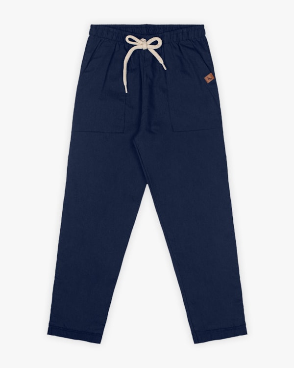 Calça Infantil Masculina em Viscose Linho - ReiRex - Noturno