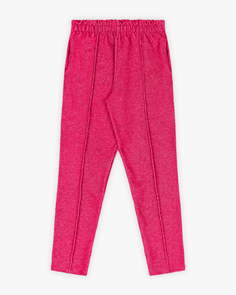 Calça Infantil Menina em Moletom Jeans - Kely Kety - Cherry