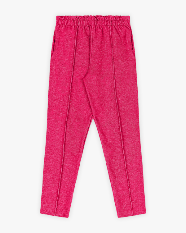 Calça Infantil Menina em Moletom Jeans - Kely Kety - Cherry