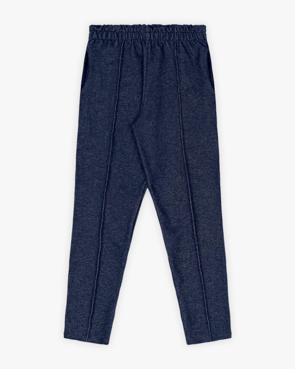 Calça Infantil Menina em Moletom Jeans - Kely Kety - OXFORD