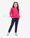 Calça Infantil Menina em Moletom Jeans - Kely Kety - OXFORD-75458cb0-44ed-4f44-b79b-551f90696e30