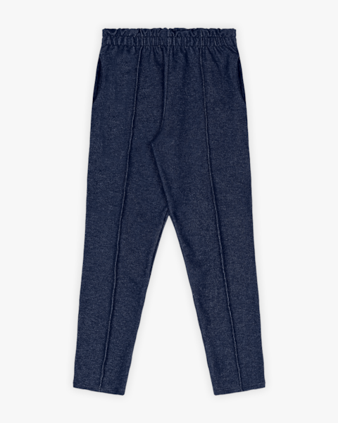 Calça Infantil Menina em Moletom Jeans - Kely Kety - Preto