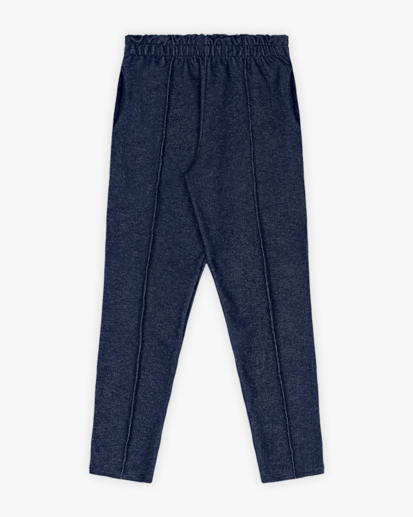 Calça Infantil Menina em Moletom Jeans - Kely Kety - Preto