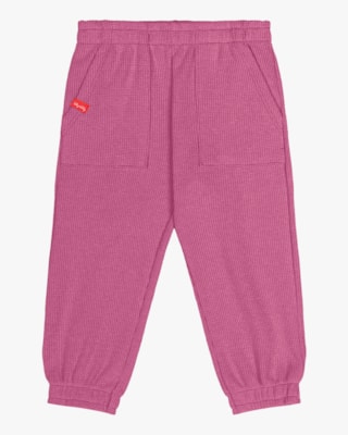 Calça Infantil Menina em Moletom Kely Kety-Roxo
