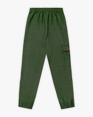 Calça Infantil Menino com Bolso em Moletom Jeans - ReiRex - Verde