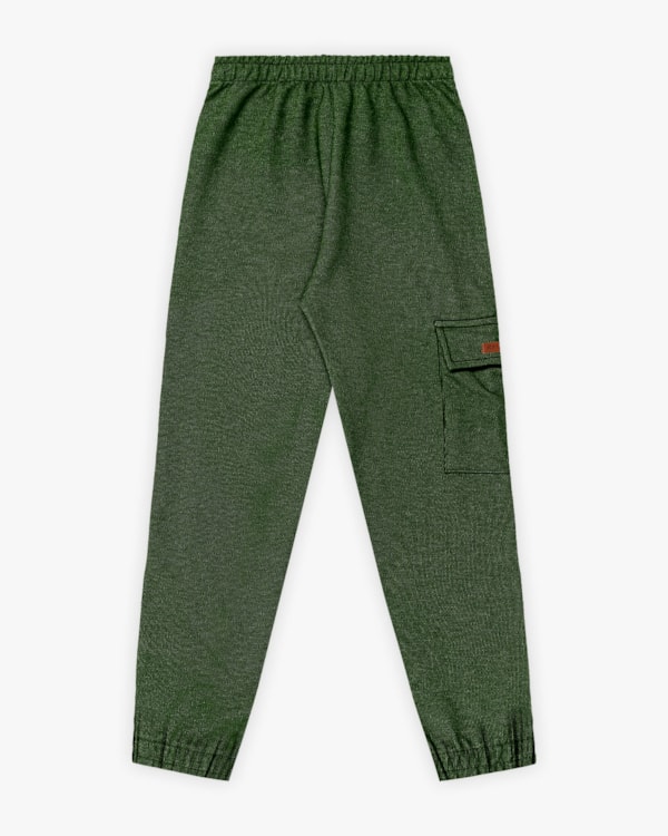 Calça Infantil Menino com Bolso em Moletom Jeans - ReiRex - Verde
