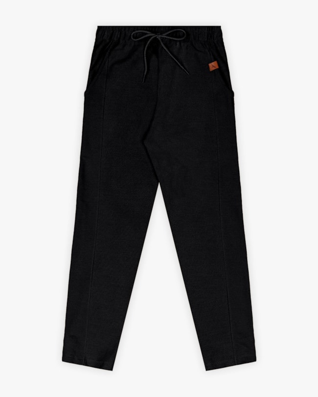 Calça Infantil Menino em Moletinho Sarjado com Bolso - ReiRex - Preto-6bf2d704-bbf2-40d8-8f0d-115d253cdf23