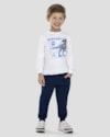 Calça Infantil Menino em Moletom com Punho - ReiRex - Azul-3ec2df2c-ae8a-4dba-99b4-841351848ec5