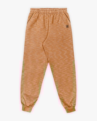 Calça Infantil Menino em Moletom Flamê com Bolso - ReiRex - Marrom