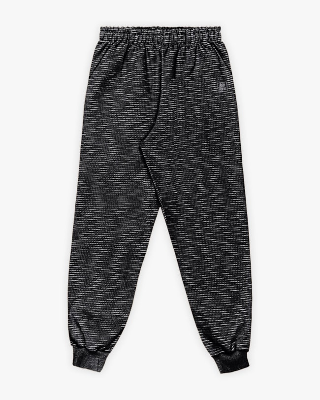 Calça Infantil Menino em Moletom Flamê com Bolso - ReiRex - Preto-3871ce1f-e975-4b77-be0d-69a9359e308b