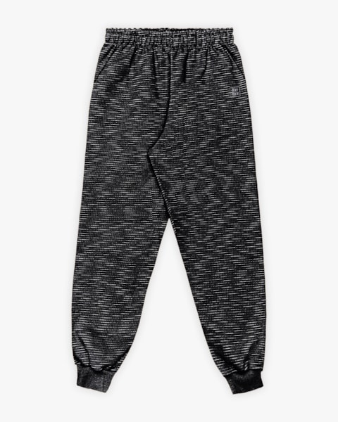 Calça Infantil Menino em Moletom Flamê com Bolso - ReiRex - Preto