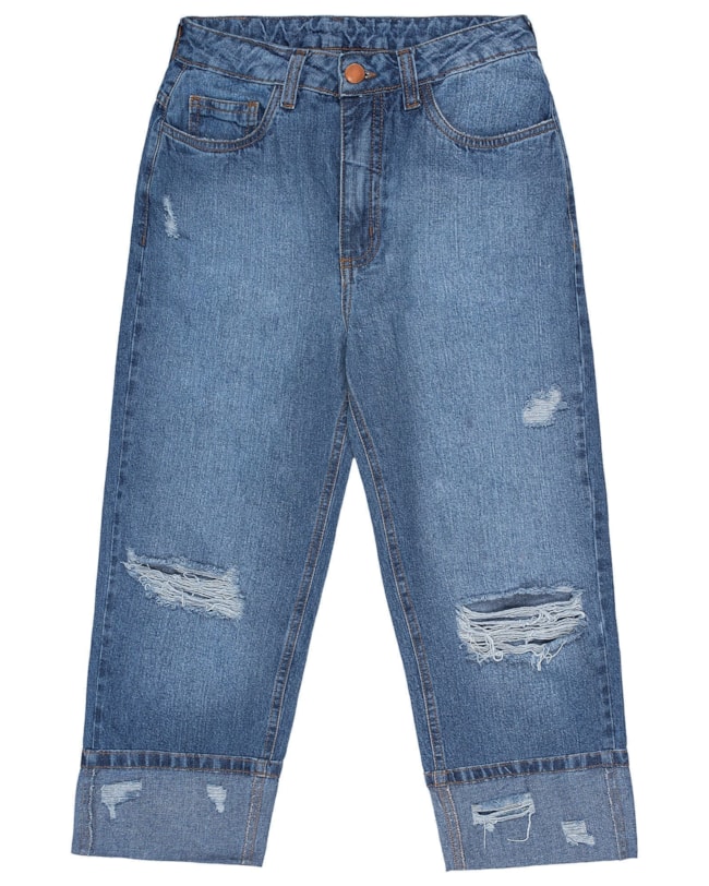 Calça Jeans Cropped Feminina Cereja Rosa-8f59a1f8-1a03-4b39-8875-867a07a4b667