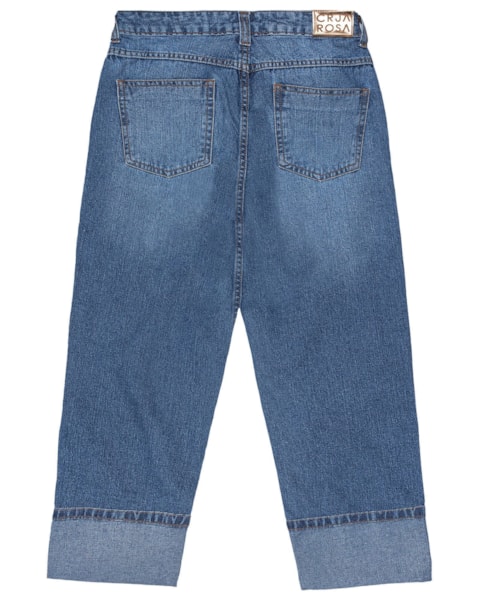 Calça Jeans Cropped Feminina Cereja Rosa