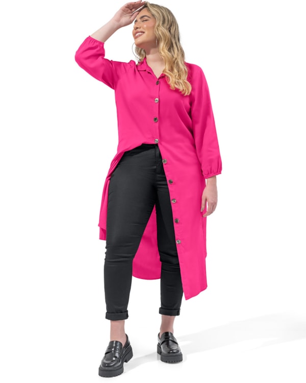 Calça Jeans Feminina Cereja Rosa Leather Denim