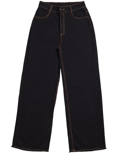 Calça Jeans Juvenil Feminina Based Wide Leg
