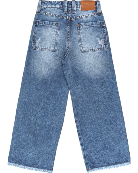 Calça Jeans Menina Kely Kety Wide Leg