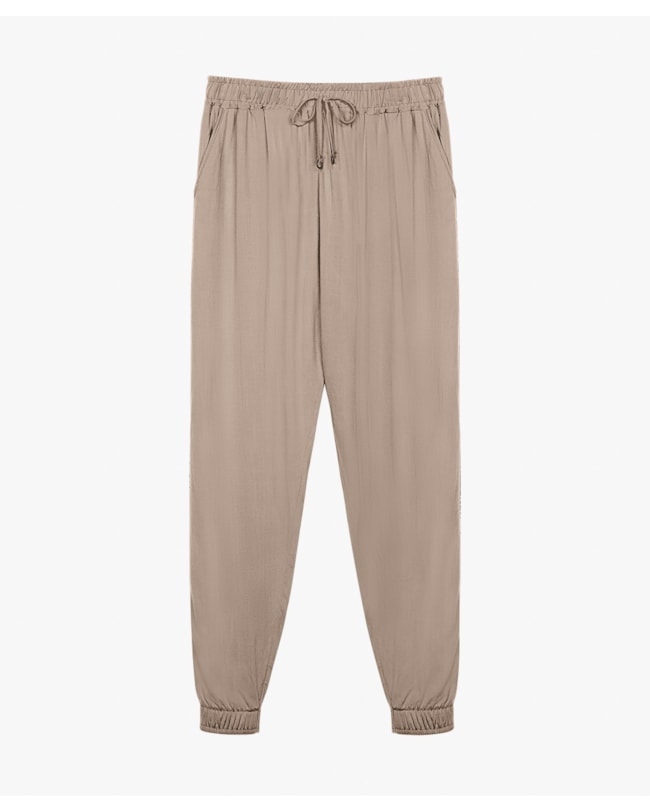 Calça Jogger Feminina com Bolsos - Cereja Rosa - Carvalho-12083044-50b9-486d-a9e4-81a6dcb4b63f