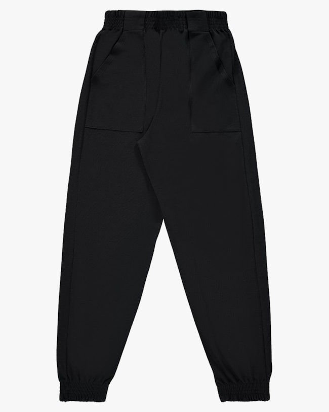Calça Jogger Feminina em Moletinho Rústico - Cereja Rosa - Preto-08f3a582-45ad-4c78-9148-169ce075d810