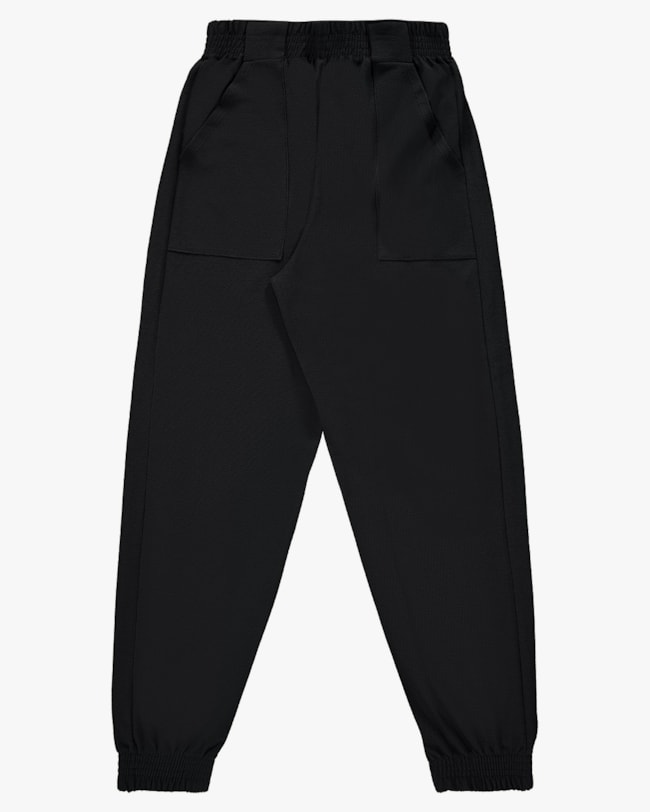 Calça Jogger Feminina em Moletinho Rústico - Cereja Rosa - Preto-77146eb4-4d11-4b4f-847a-330ec5c38eea