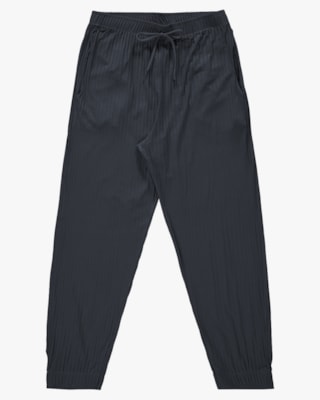 Calça Jogger Feminina Juvenil Canelada com Bolso - BaseD - Preto