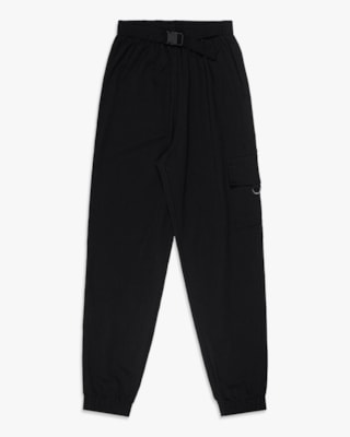 Calça Jogger Feminina Juvenil em Viscose Linho - BaseD - Preto