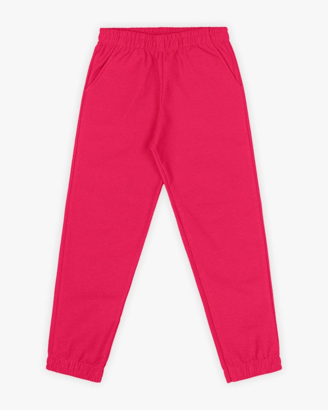 Calça Jogger Infantil Feminina em Moletinho - Kely Kety - Cherry-fd979ebd-338e-4d26-8064-be79d503c8e6