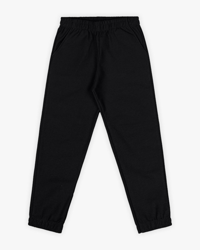 Calça Jogger Infantil Feminina em Moletinho - Kely Kety - Preto-ddb0dbf8-a910-4088-8b0f-0df683543139