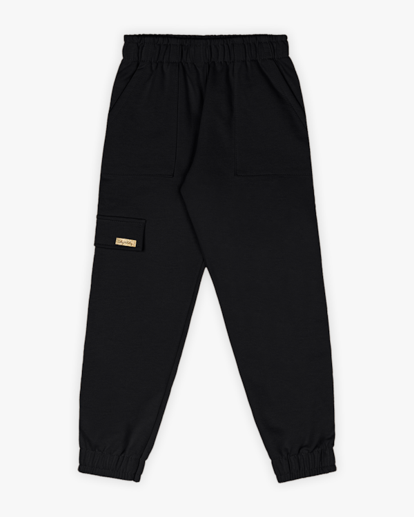 Calça Jogger Infantil Menina em Moletom - Kely Kety - Preto