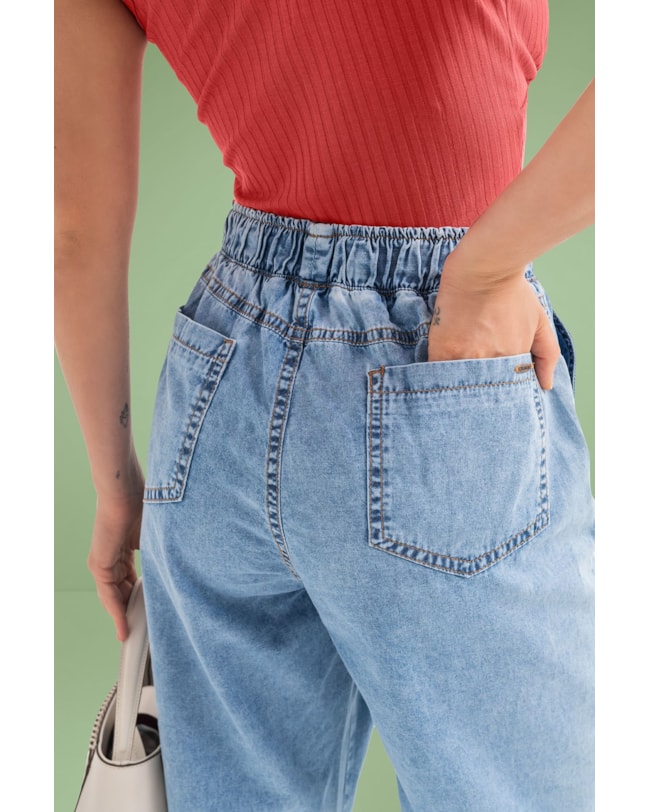 Calça Jogger Jeans Feminina Cereja Rosa-b896a0f2-a340-4ebe-8cb6-6dc12be98674