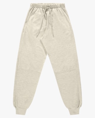 Calça Jogger Juvenil Masculina em Moletinho com Bolso- BaseD - Mescla