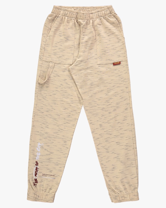 Calça Jogger Juvenil Masculina em Moletinho Estampa Barra- BaseD - Deserto-1a98160e-9d14-4181-9827-4b42a66ed801