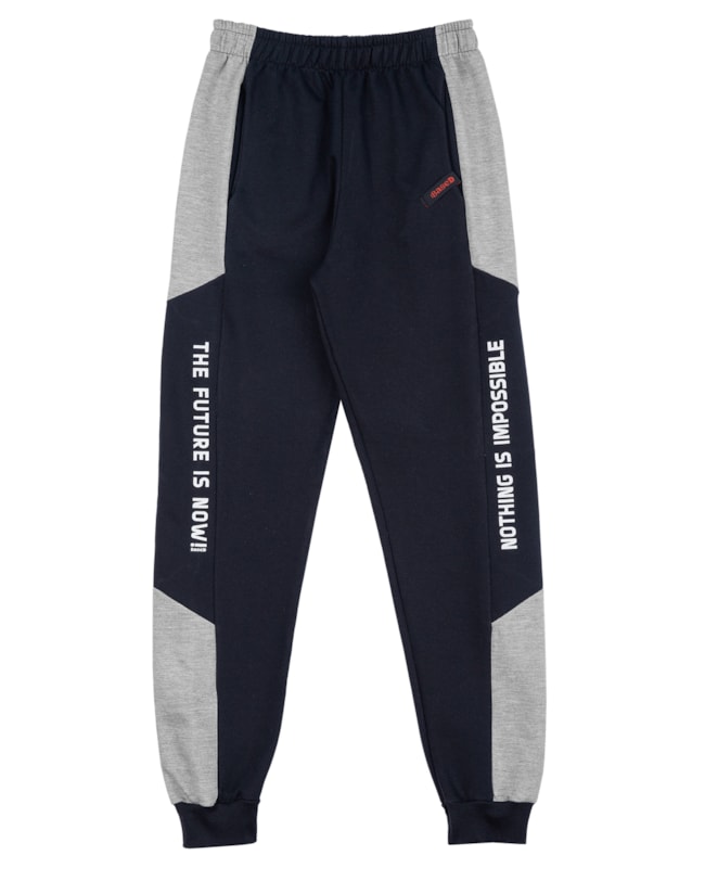 Calça Jogger Juvenil Masculina em Moletom - BaseD - Preto-e6f1ac7b-87eb-4f43-b41f-0cd2c2954c94