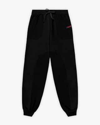 Calça Jogger Masculina Juvenil com Recortes em Moletinho - BaseD - Preto