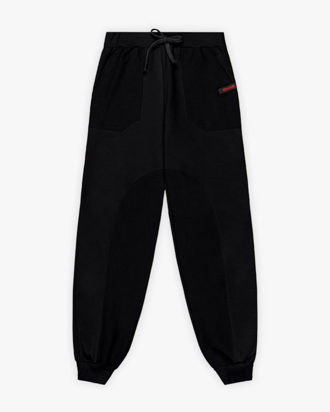 Calça Jogger Masculina Juvenil com Recortes em Moletinho - BaseD - Preto-2a0c6a68-4763-4b58-92a2-3eb313d0eab0