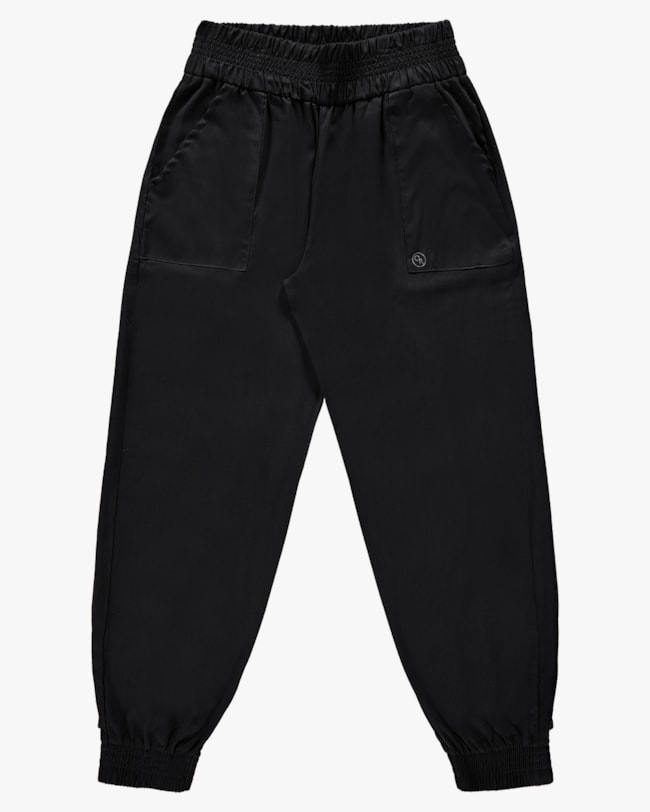 Calça Jogger Plus Size em Viscose Linho - Cereja Rosa - Preto-584e5327-0c3a-48d1-8ea2-e82656c16d3a