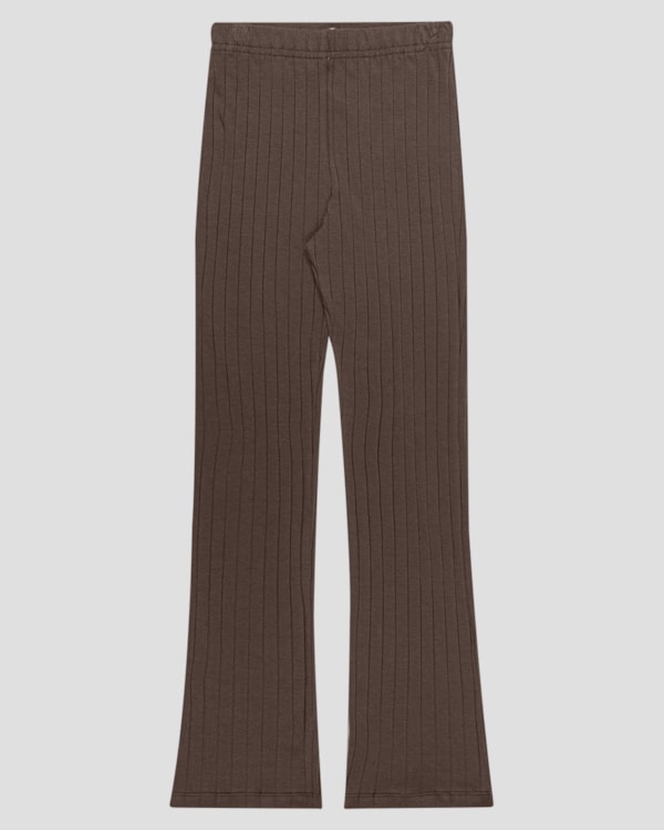 Calça Juvenil Feminina em Cotton Canelado - BaseD - Marrom