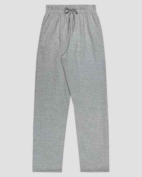 Calça Juvenil Feminina em Moletom com Bolso - BaseD - Mescla