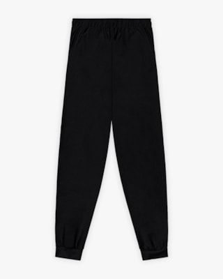 Calça Juvenil Masculina em Moletinho Sarjado com Bolso - BaseD - Preto