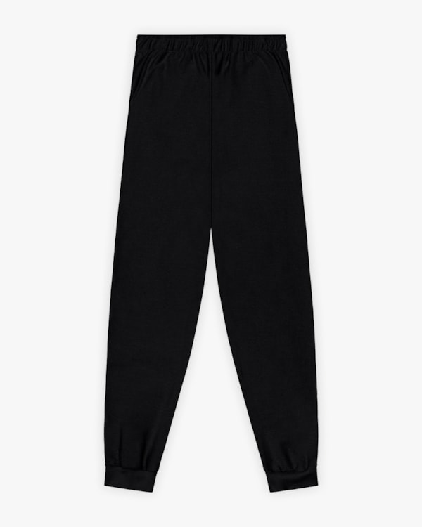 Calça Juvenil Masculina em Moletinho Sarjado com Bolso - BaseD - Preto
