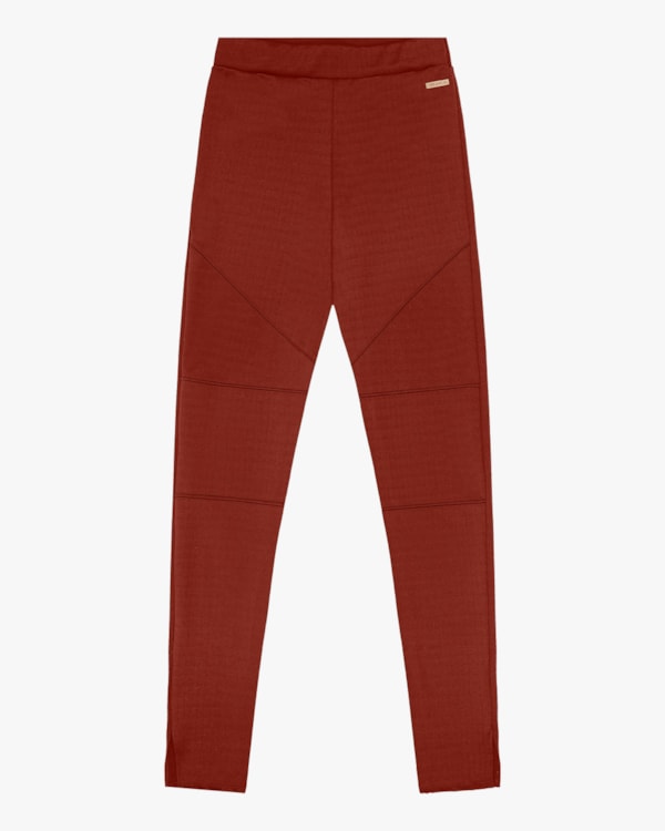 Calça Legging em Malha Montaria Cereja Rosa - Marrom