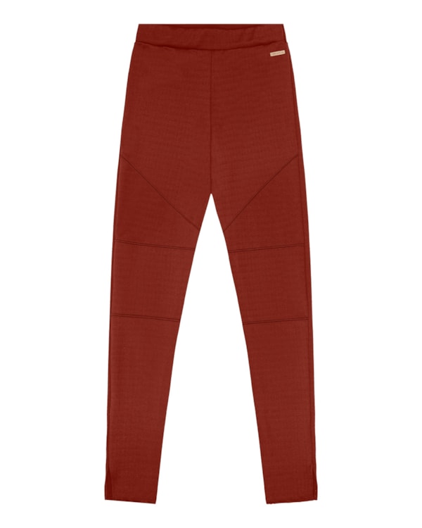 Calça Legging em Malha Montaria Cereja Rosa - Marrom