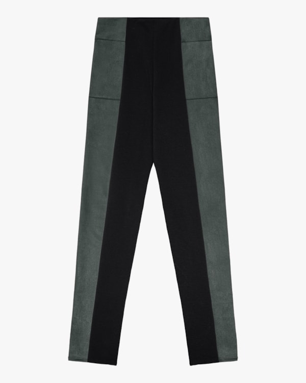 Calça Legging em Malha Montaria Cereja Rosa Preto